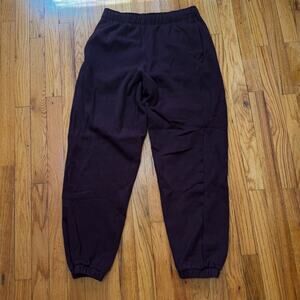 Lululemon Oversized Scuba Maroon Purple High Rise Sweatpants Joggers Size Medium